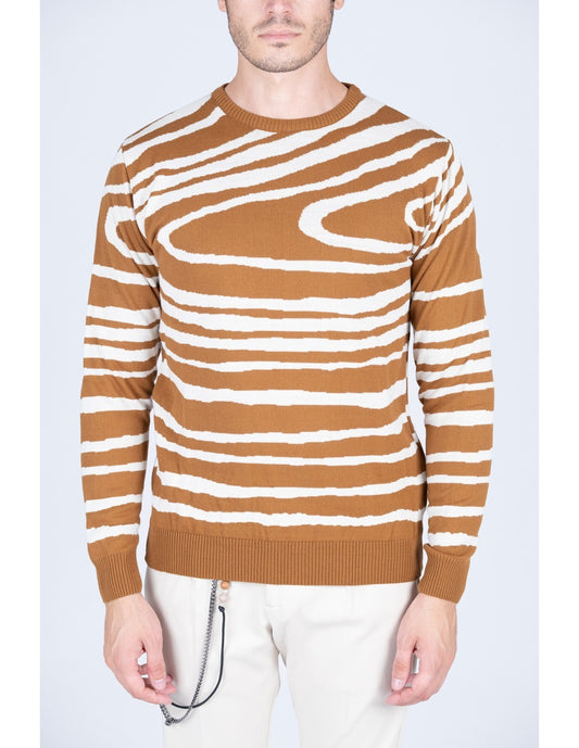 Maglione righe irregolari