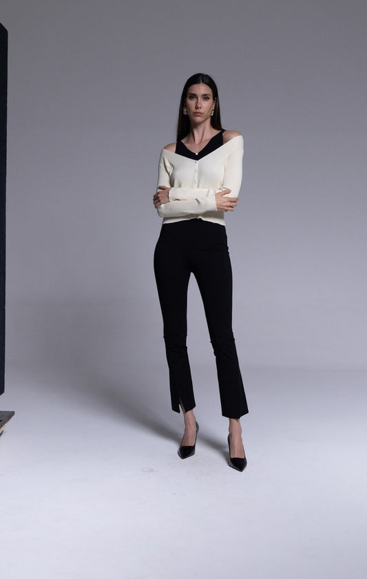 Panta-leggins con spacchetti al fondo "AN-AIM"