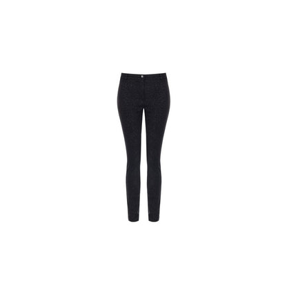 Pantalone chino glitterato nero "RINASCIMENTO"