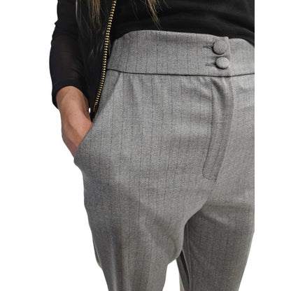 Pantalone gessato capri "PINK MOOD"