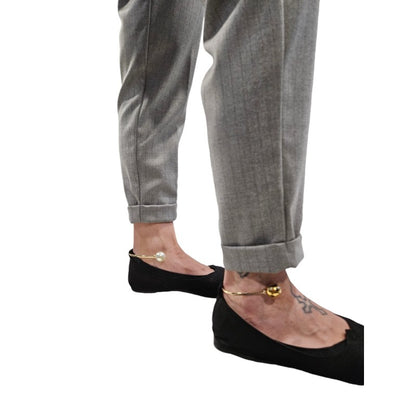 Pantalone gessato capri "PINK MOOD"