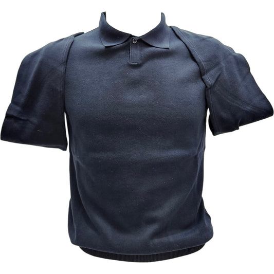 Polo colletto derby blu