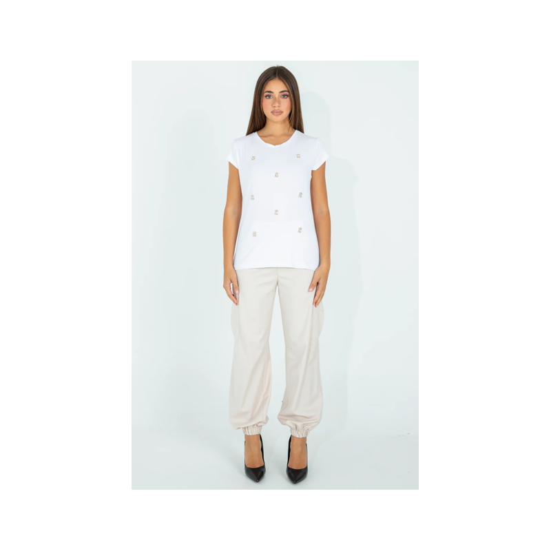 T-Shirt con applicazioni Teddy "PINK MOOD"