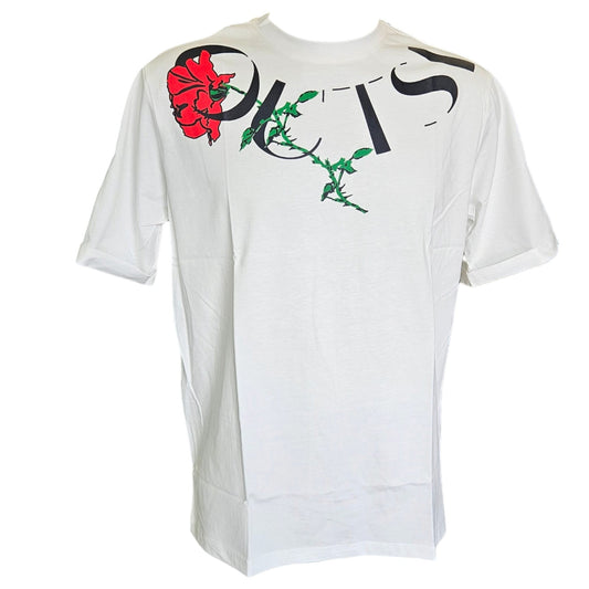 T-shirt OUTSIDERS Stampa in Gomma Logo e Papavero