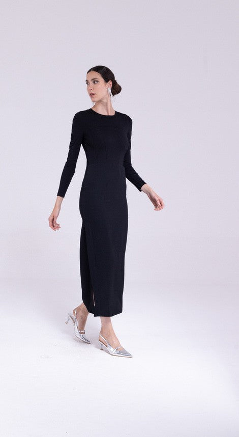 Vestito lungo spacco laterale "AN-AIM"