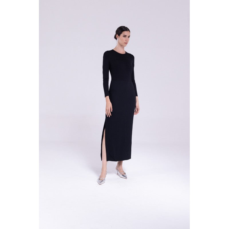 Vestito lungo spacco laterale "AN-AIM"